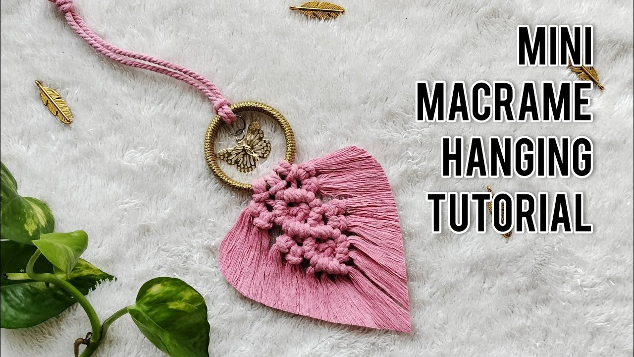 Easy Macrame Hanging | Macrame Mini Wall Hanging for Beginners | Boho Hanging Tutorial