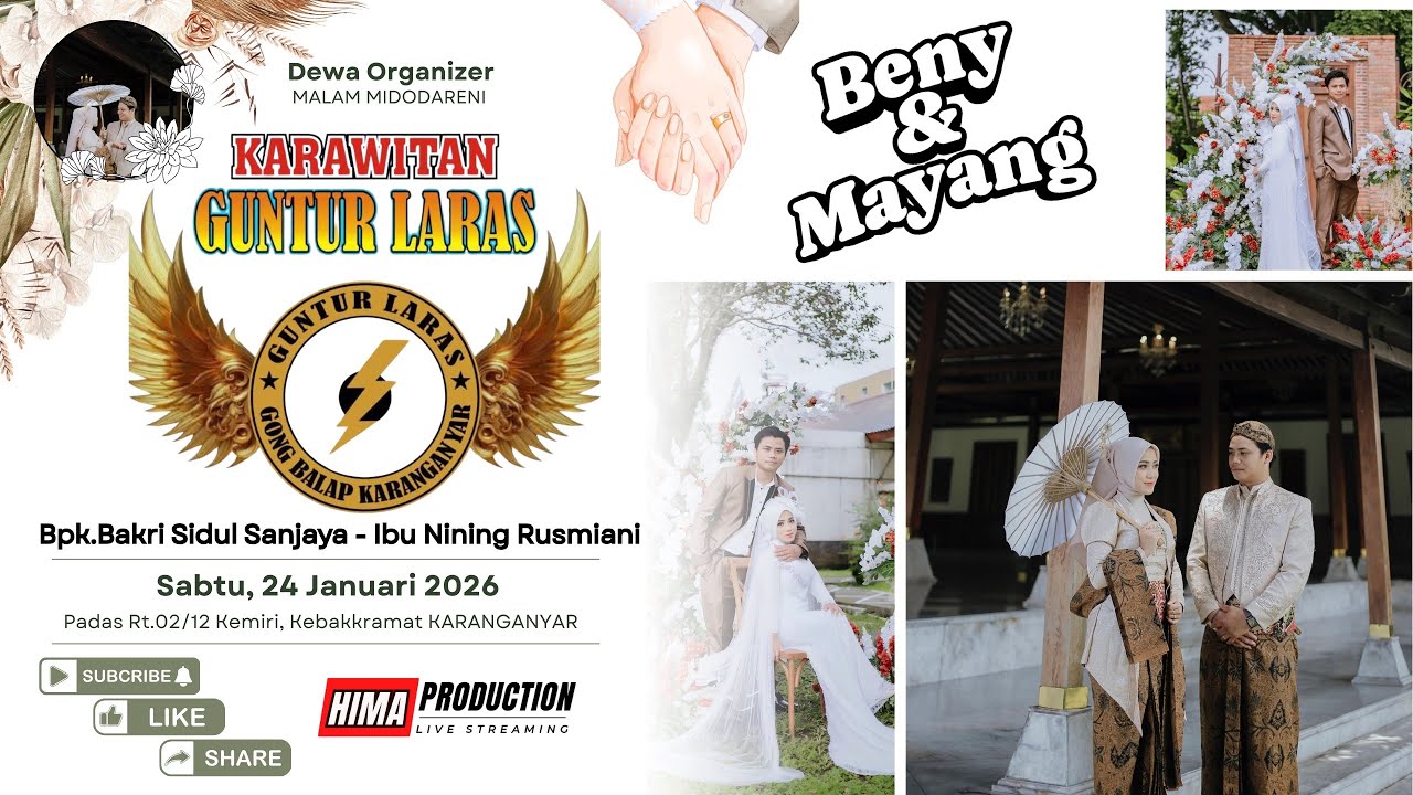 🔴Live Krwt.GUNTUR LARAS //  Pernikahan BENY & MAYANG  //  DEWA Sound  //  HIMA PRODUCTION Hd/Full Hd