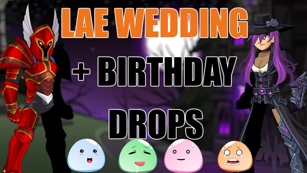 AQW Lae Wedding Drops + Items! | And Birthday Boss Drops - Classic Blood Paladin Set - Plushies!