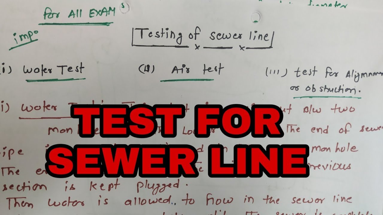 Testing for sewer line ||Water test ||Air test|| alignment test