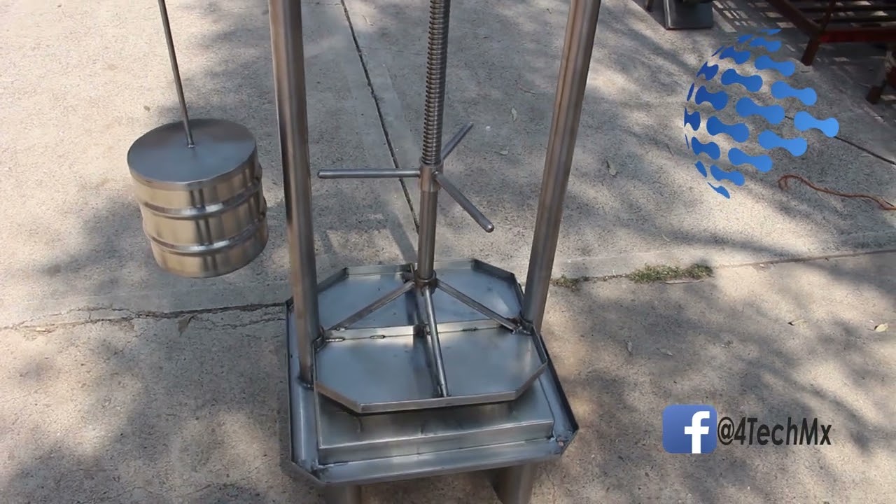 🧀😱🐄Prensa manual holandesa para quesos caseros en acero inoxidable manual 4techmx😁👌🧀🐄