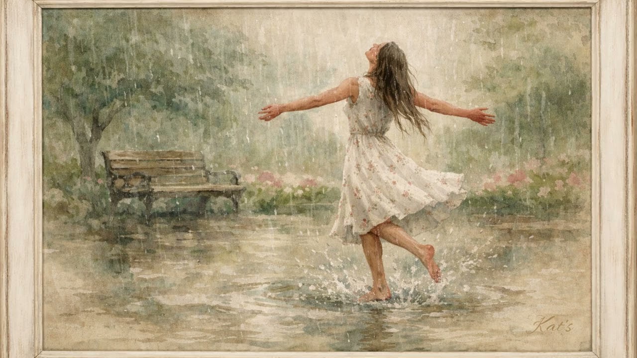 Spring Dance in the Rain | Frame TV Art | screensaver | Danza de Primavera en la Lluvia | वसंत