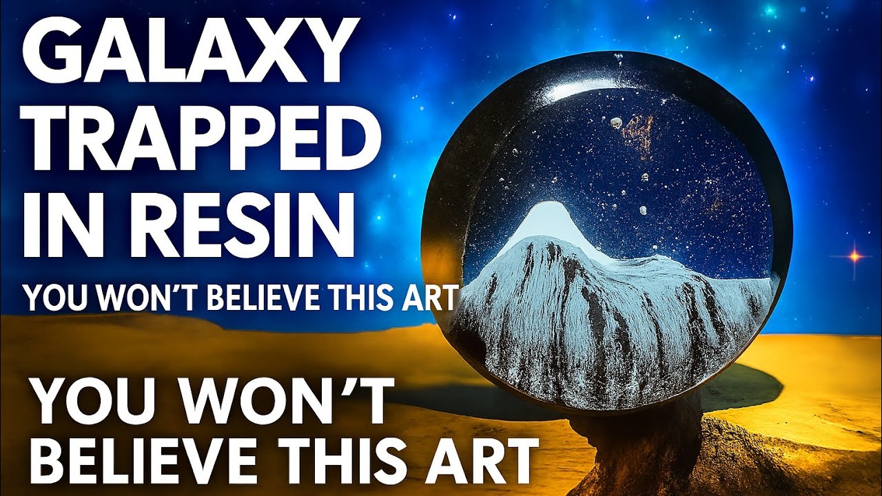How to turn wood & resin into a snowy mountain galaxy pendant