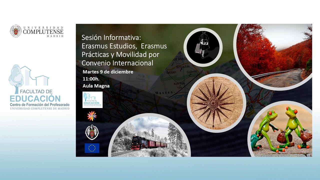 Sesión Informativa: Erasmus Estudios,  Erasmus Prácticas y Movilidad por Convenio Internacional