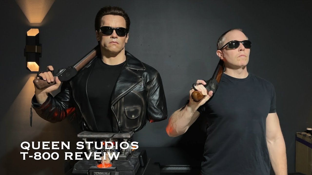 Queen Studios Terminator 2 T-800 1:1 Lifesize Hyper Real Bust Review #T2 #80s #movie #Arnold