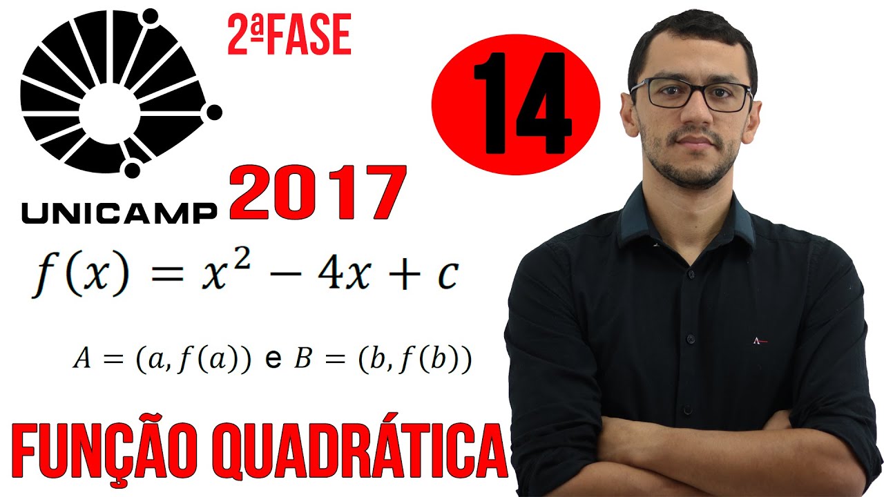 UNICAMP 2017 | Questão 14 | Segunda Fase Matemática | Função Quadrática