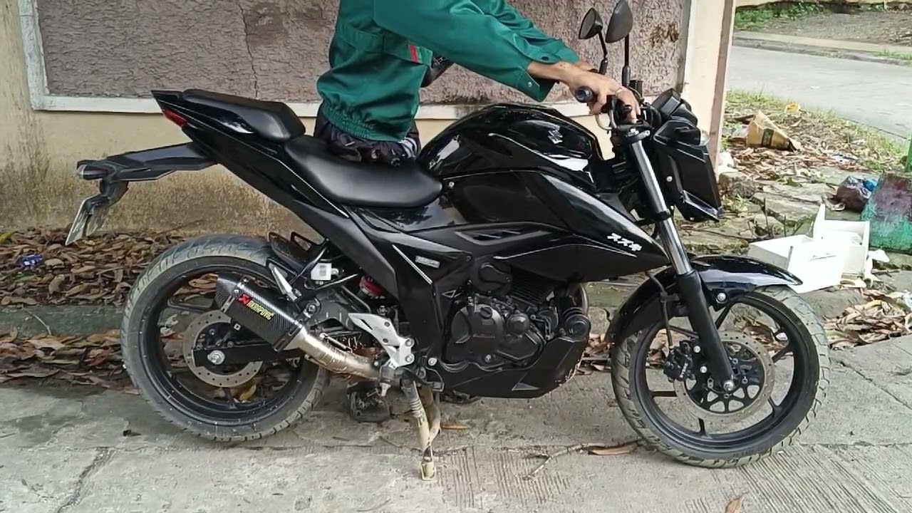 Suzuki Gixxer 155 fi 2024 with Akrapovic trioval tip 300mm sound check