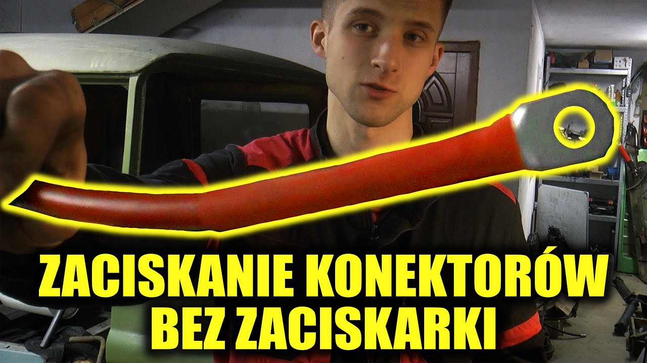 ZACISKANIE KONEKTORÓW OCZKOWYCH - sposób bez zaciskarki /prasy / zakuwarki