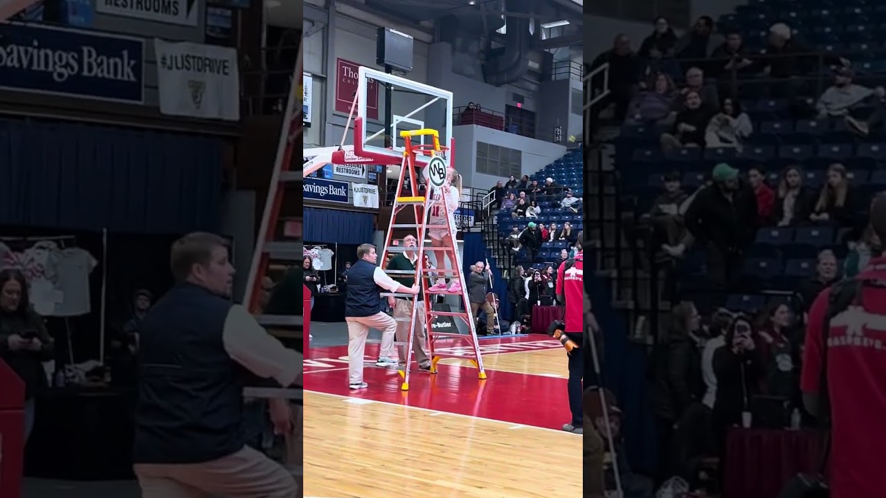 Cutting of the nets 2024 Class C regionals game