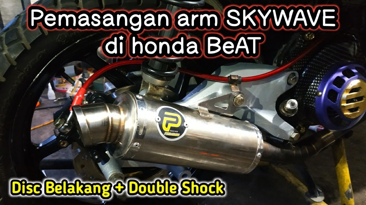 🔴Pemasangan Arm SKYWAVE di honda BeAT //DISC belakang ☑️vlog 240
