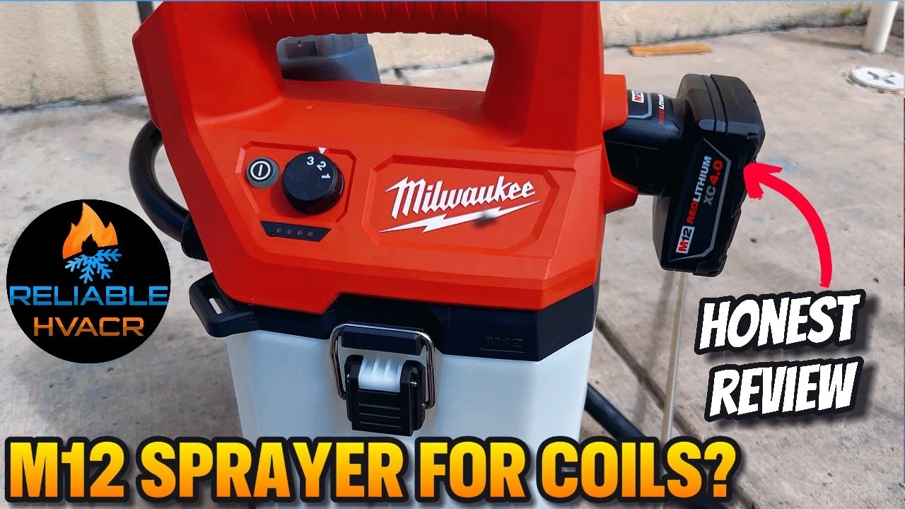 Очистка катушек с помощью распылителя Milwaukee M12