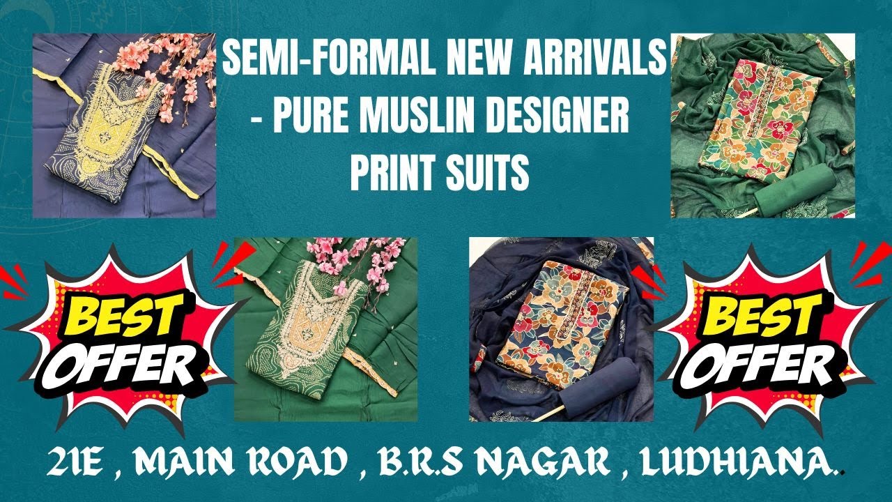 🎀 Top Trending 🔥 New Arrivals | Semi-Formal Muslin Suits ✨ Too Much Reasonable Price 🛍️