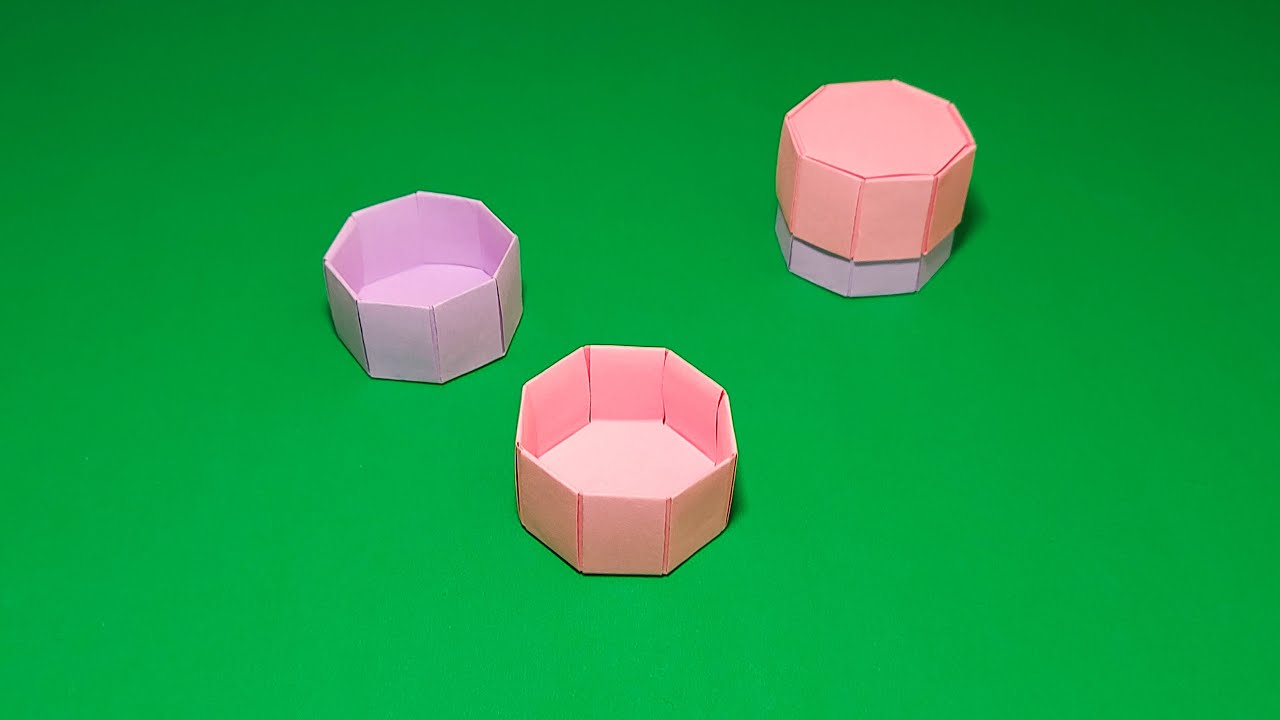 How to Make Origami Octagonal Box #origamitutorials #origami #paperbox
