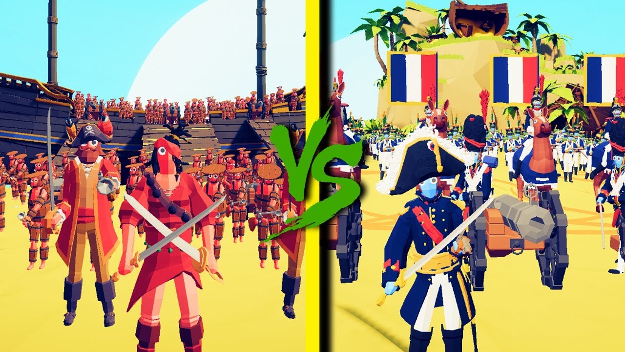 PIRATE FACTION vs FRENCH ARMY - Totally Accurate Battle Simulator TABS