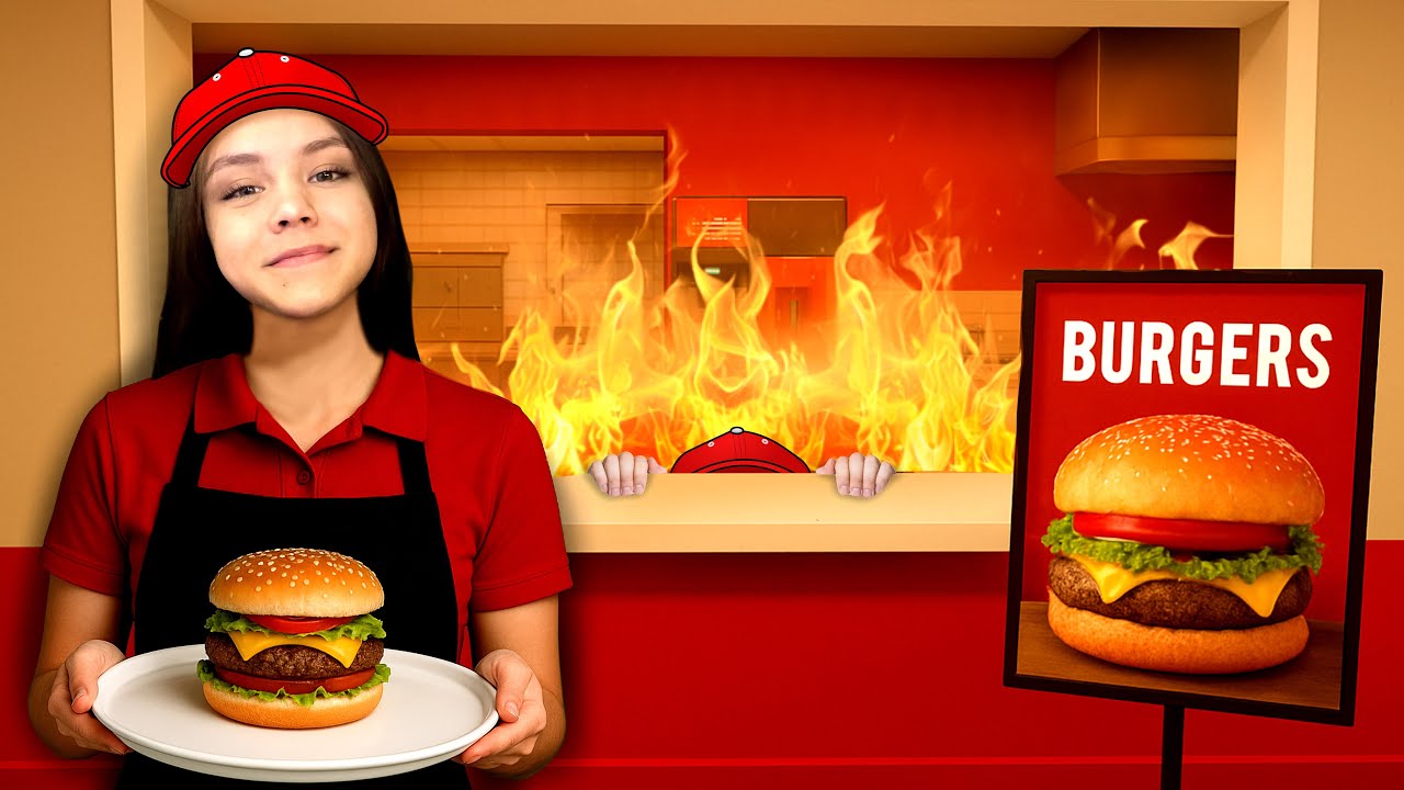 TRABAJANDO en una HAMBURGUESERÍA en ROBLOX🍔 ¿Qué podría salir mal?…