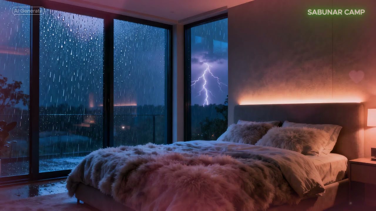 Fall Asleep with Quran 🌙 Rain Ambience, Most Beautiful And Peacefull Heart Touching Quran