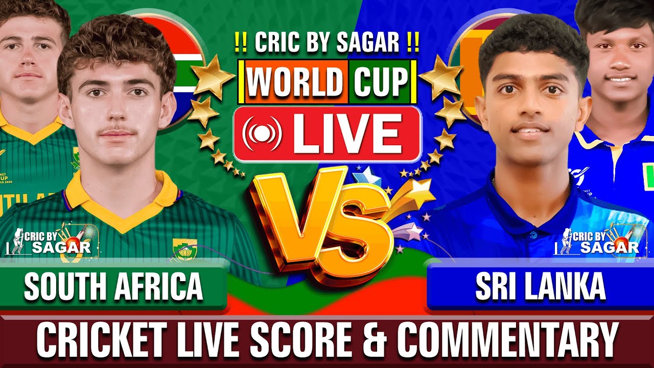 South Africa U19 vs Sri Lanka U19 | SA vs SL | Cricket Live Score & Commentary