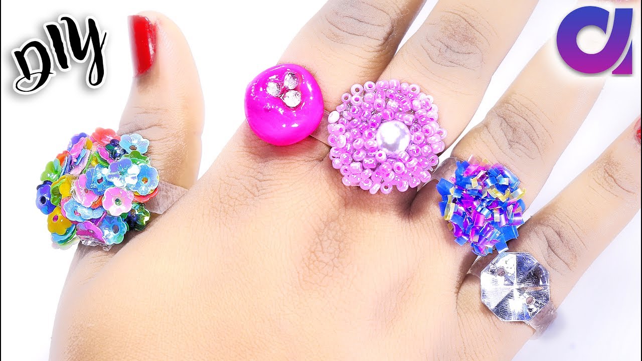 5 new amazing rings you can make at home | hot glue gun rings | Jewelry | Artkala 248