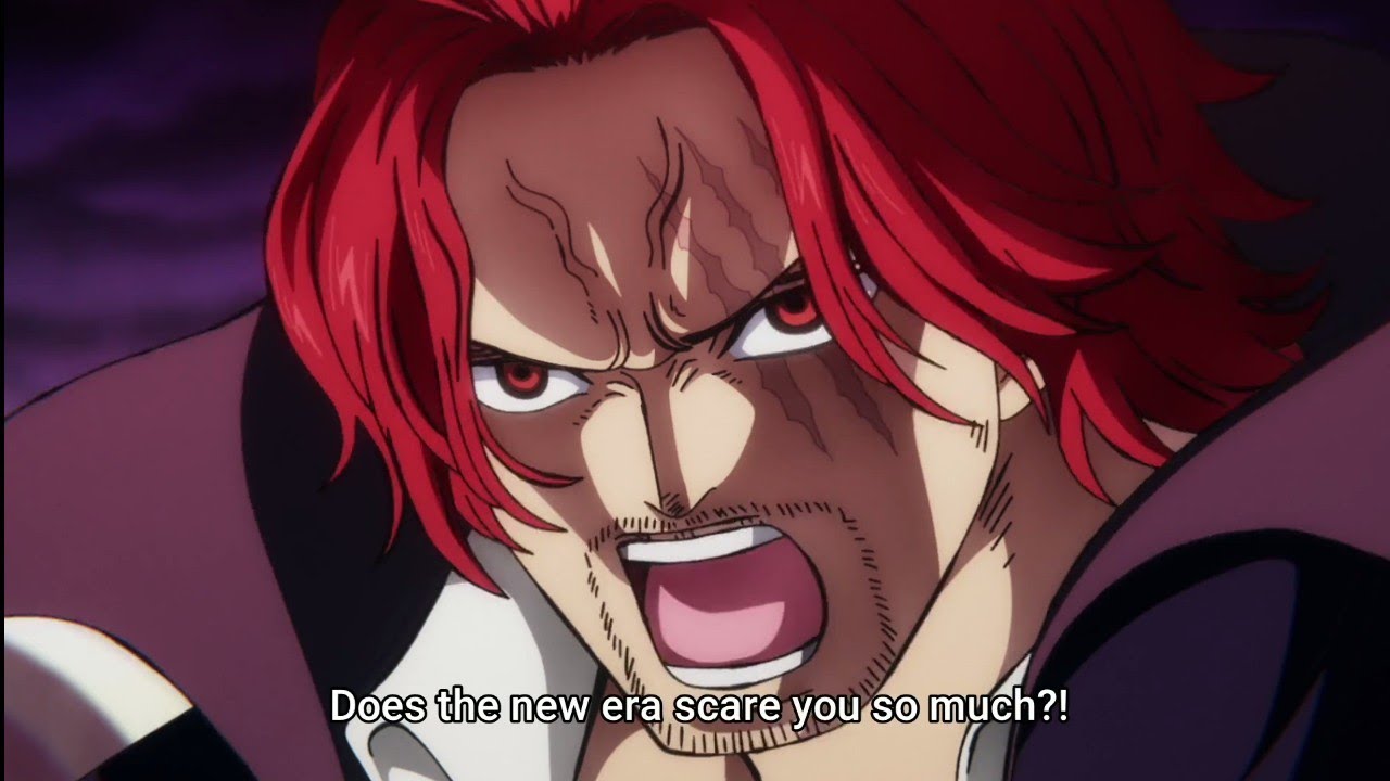Shanks stops the green bull with Haki and Luffy senses Haki one piece