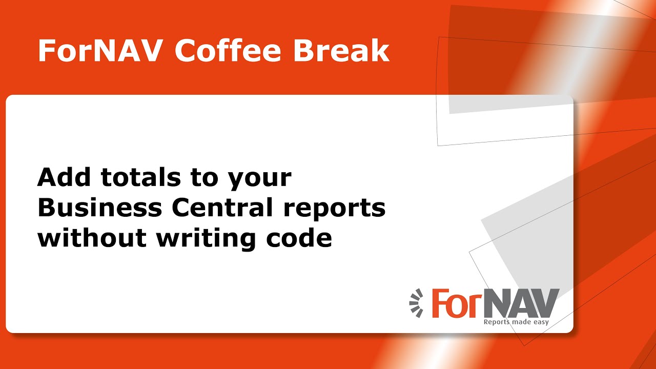 Add totals to your Business Central reports without writing code