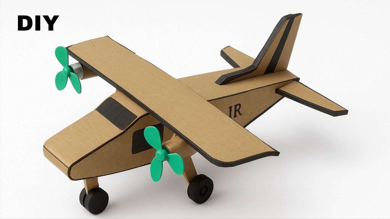 How to make cardboard RC airplane | DIY cardboard miniature Aircraft