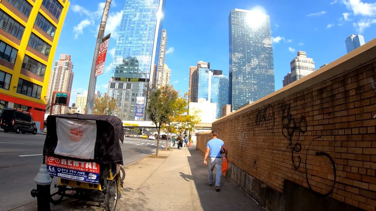 ⁴ᴷ⁶⁰ Walking NYC: 10th Avenue, Manhattan from Chelsea to Hell's Kitchen and Columbus Circle