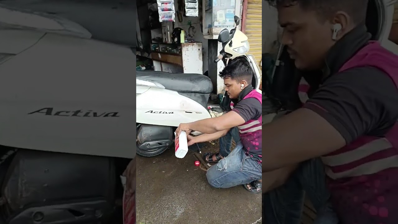 Activa ka Engine oil change by Saurabh Mechanic 🧰💯