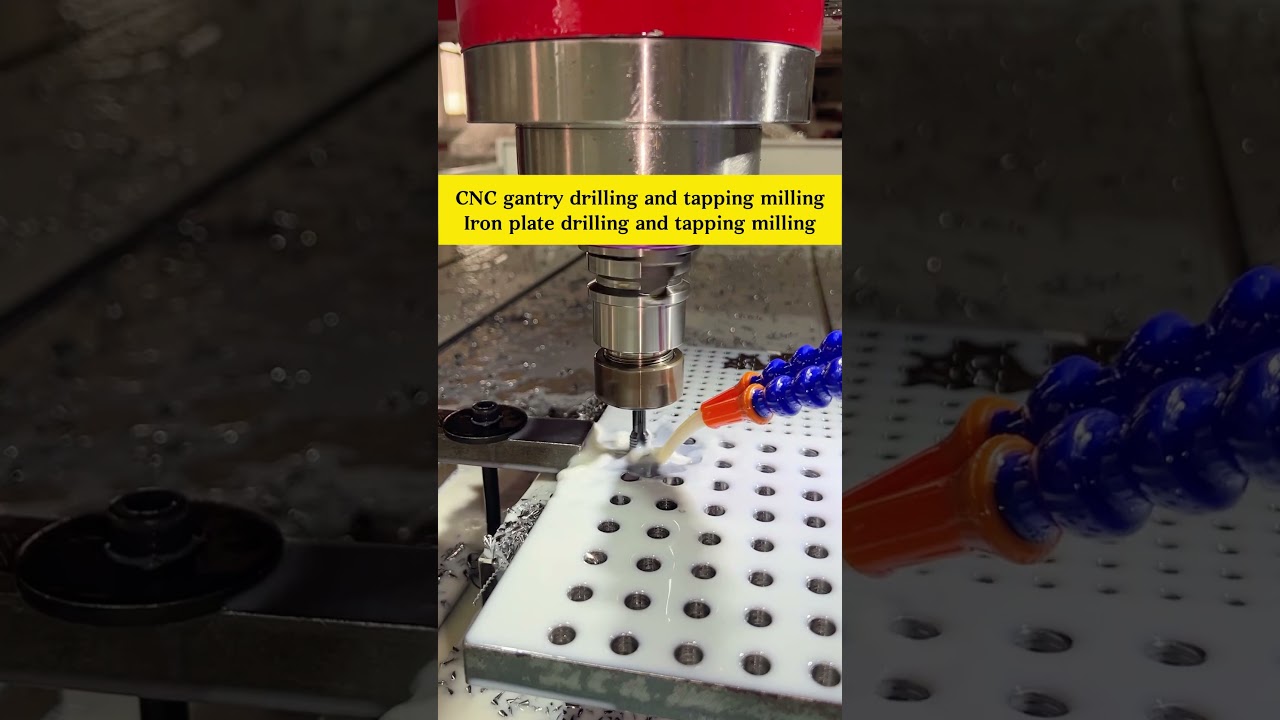 CNC gantry-type CNC drilling, tapping and milling machine for plate processing # #cncdrill #cncmill