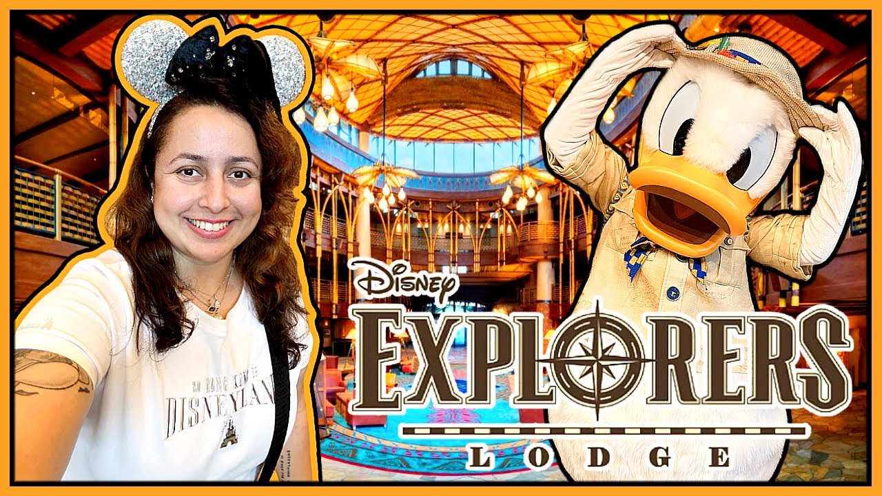 Экскурсия по отелю EXPLORERS LODGE в Гонконгском Диснейленде: номера, завтрак, магазин, персонажи...