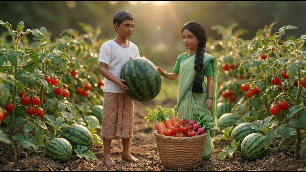 Hard Work & Simple Dreams: Selling Watermelons and Carrots | Miniature Village Story