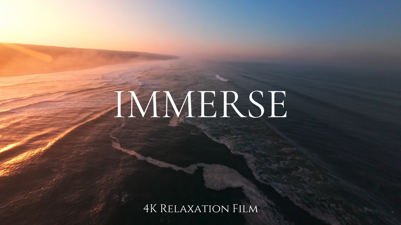 IMMERSE | Golden Sunrise Ocean Waves | Relaxing FPV Flight Over the Sea (4K)