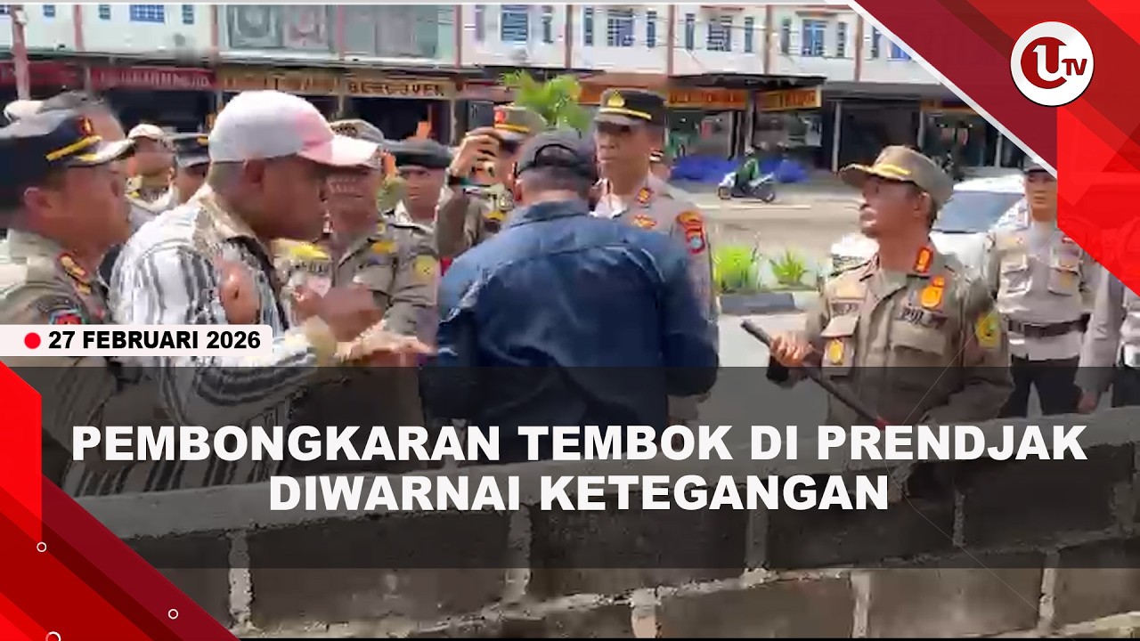 KETIGA KALINYA, SATPOL TANJUNGPINANG BONGKAR TEMBOK PEMBATAS DI PT PRENDJAK | U-NEWS