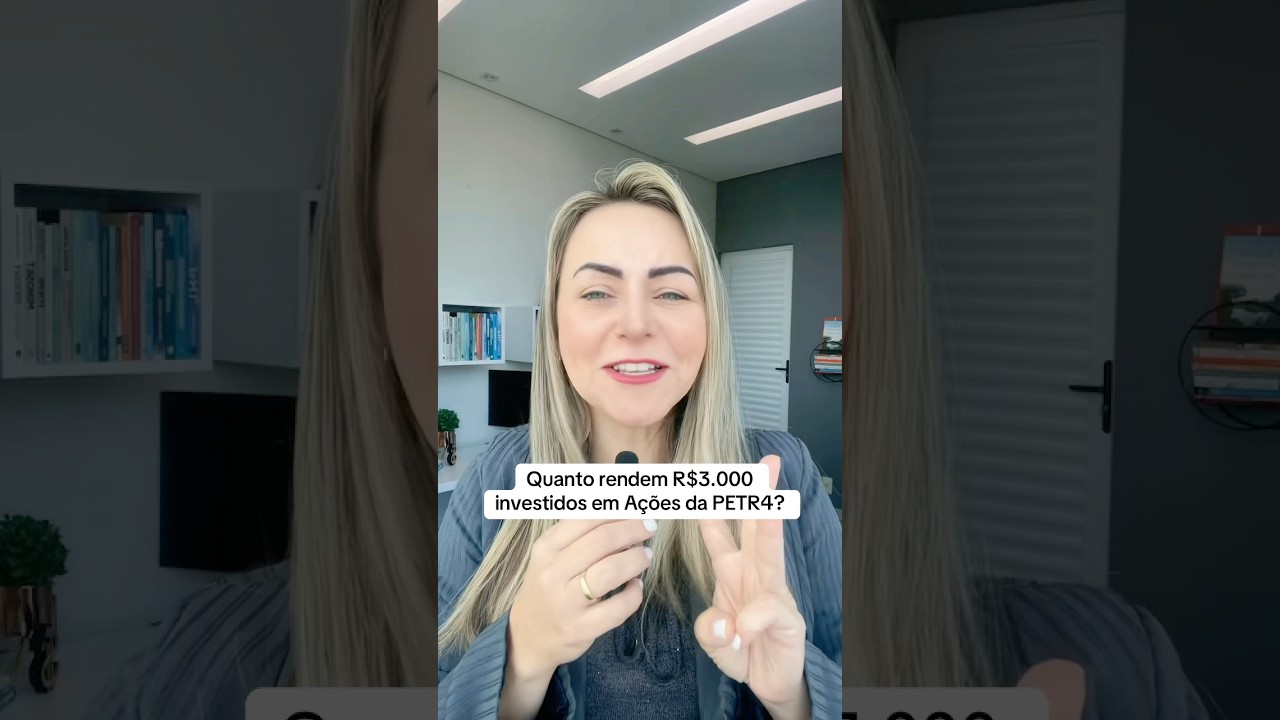 Investir R$3.000 em A&ccedil;&otilde;es da PETR4 #investimentos #a&ccedil;oes #dinheiro #petr4 #dividendos