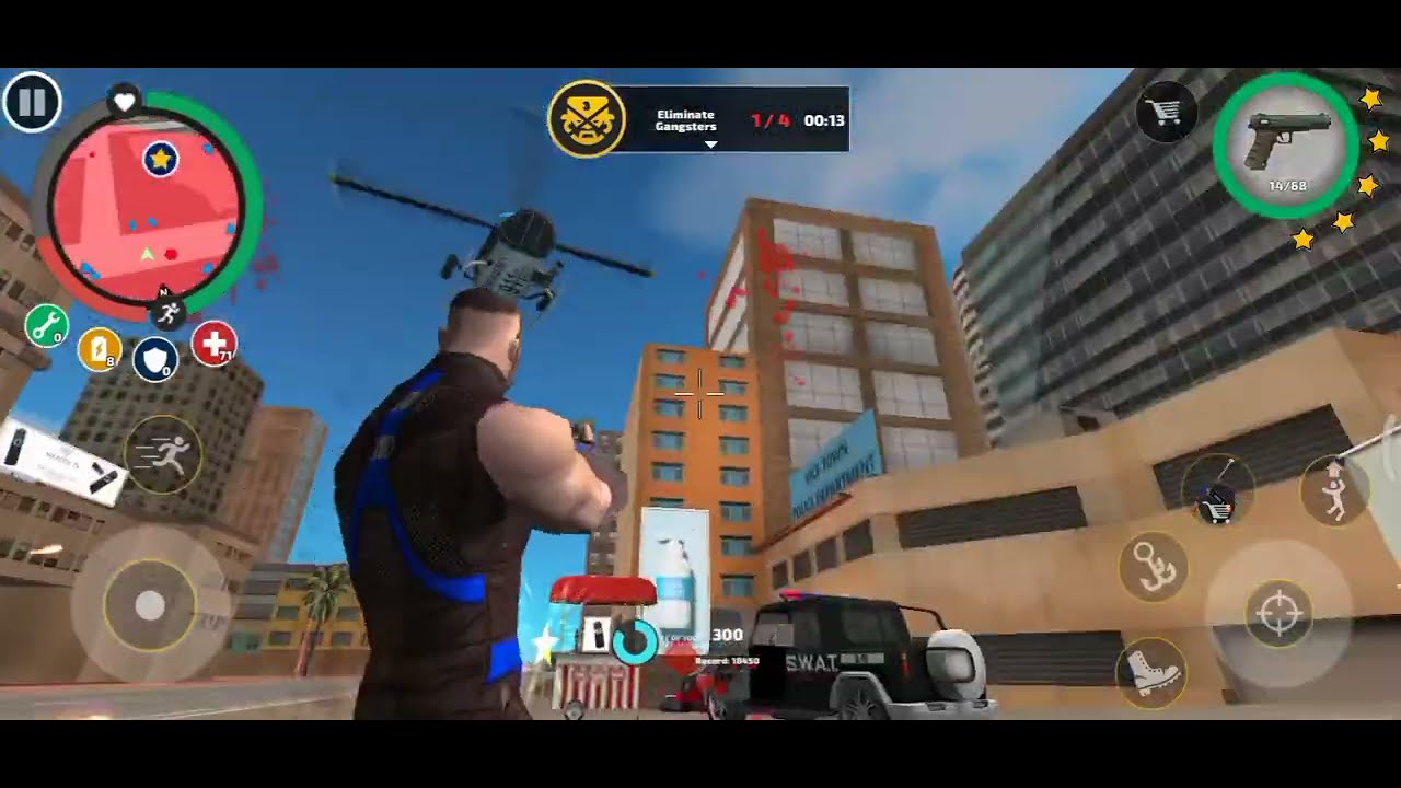 This is a ropo hero voice town game (Helicopter Vs Ropo hero)#gamer 