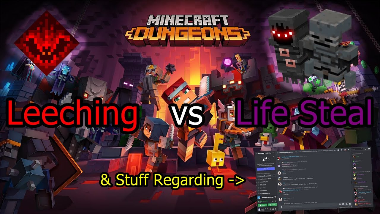 Talking Leeching vs Life Steal, Misinformation, & the Community - Minecraft Dungeons