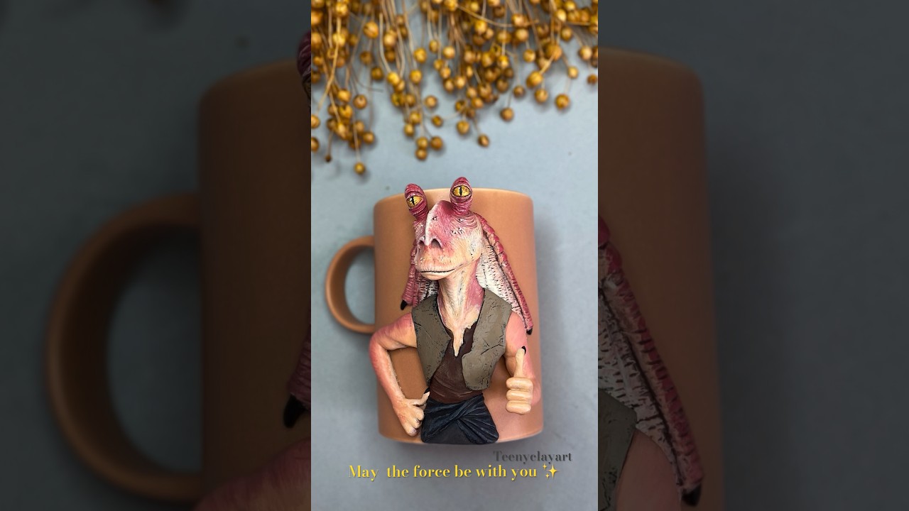 Jar Jar Binks ✨ #starwars #jarjarbinks #starwarsfanart #sculptingclay #painting