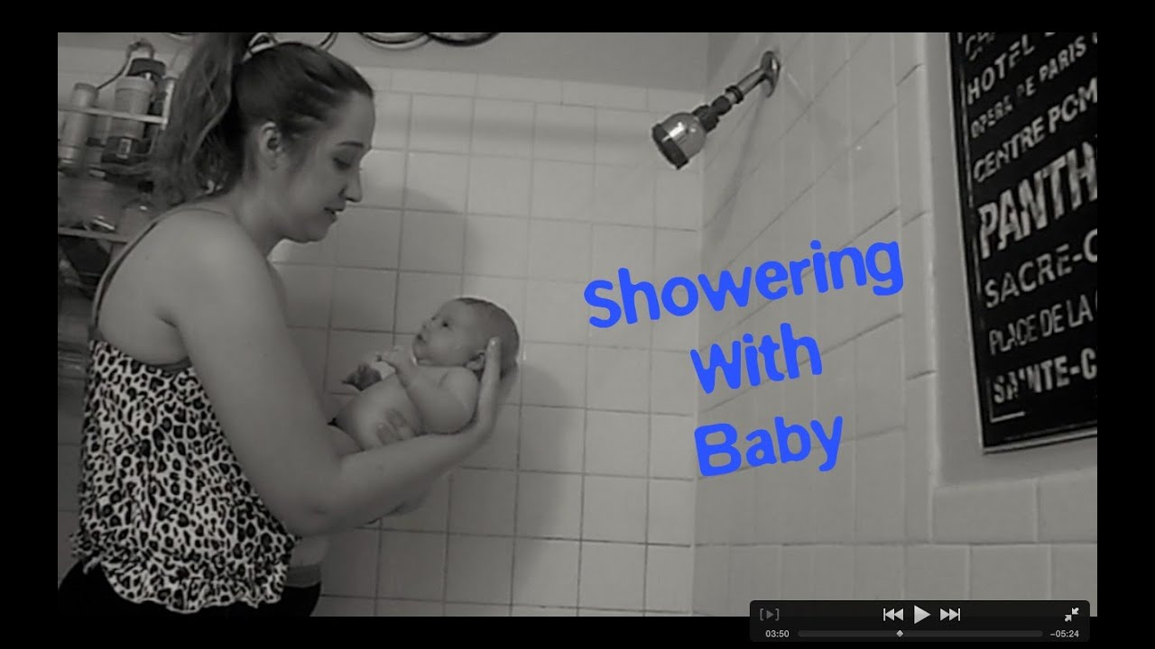 Showering with Baby Amelia at 8 weeks (2 months)