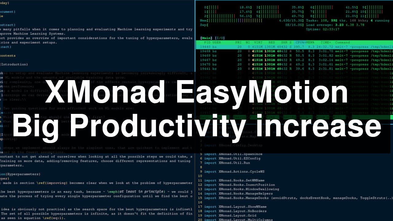 Xmonad EasyMotion Is a HUGE Productivity Increase!
