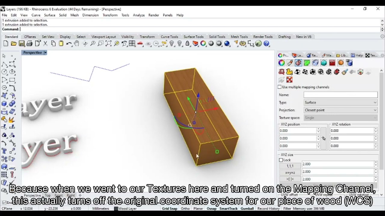 Intro to Rhino: Layers & Applying Textures / Matertials: Part 5