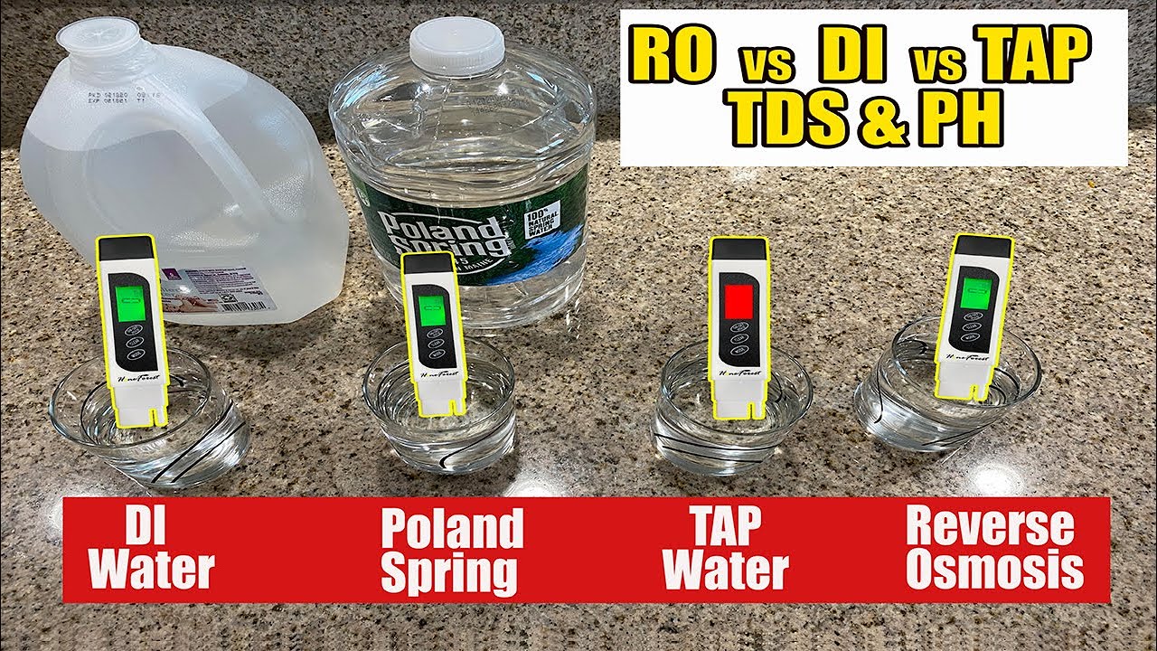 Water TDS & PH Test | RO vs DI vs Poland Spring vs Tap Water