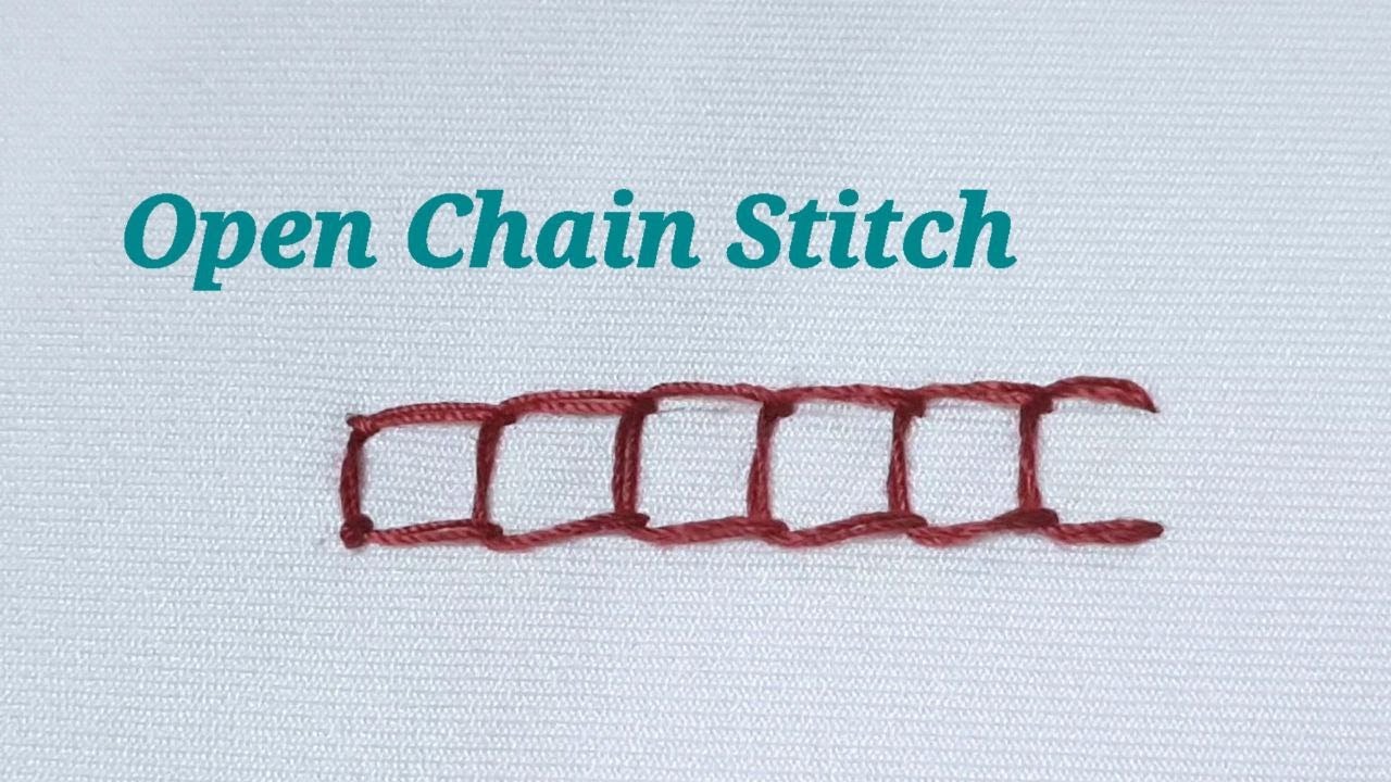 OPEN CHAIN STITCH | Hand Embroidery for Beginners