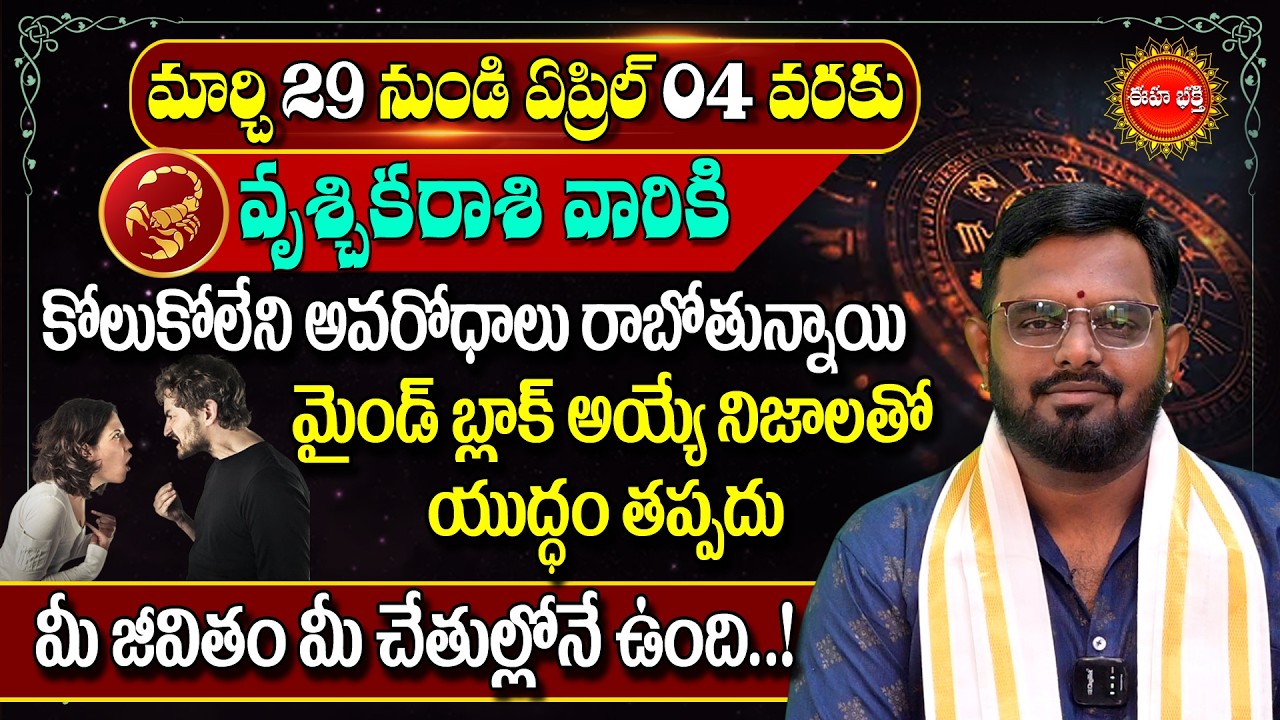 Vruschika Rasi Phalalu Telugu | Scorpio Sign | #nittalaphanibhaskar Rasi Phalalu | Eha Bhakthi