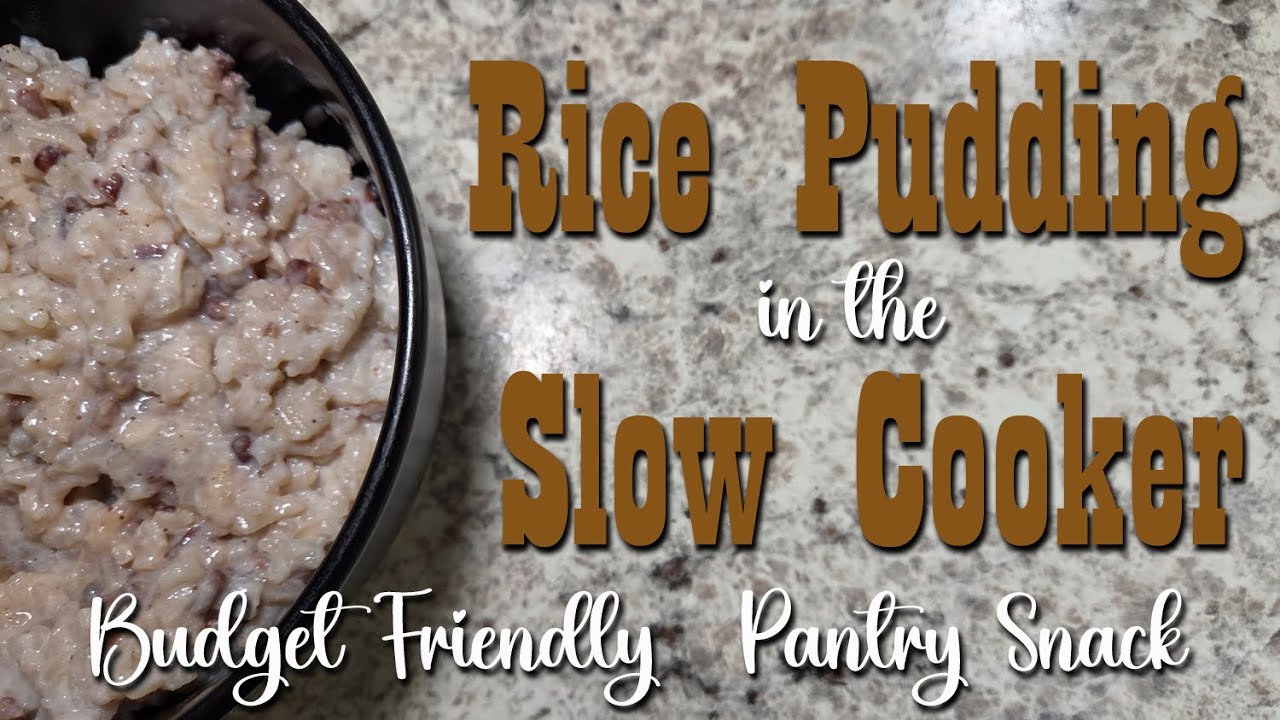 Rice Pudding in the Slow Cooker ~ Budget Friendly Pantry Snack