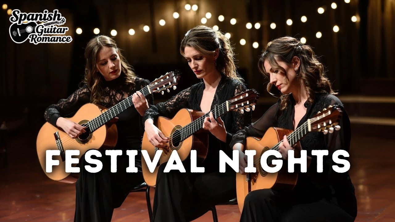 Festival Nights • 1 Hour Spanish Guitar Trio Instrumental for Fiesta & Mediterranean Joy