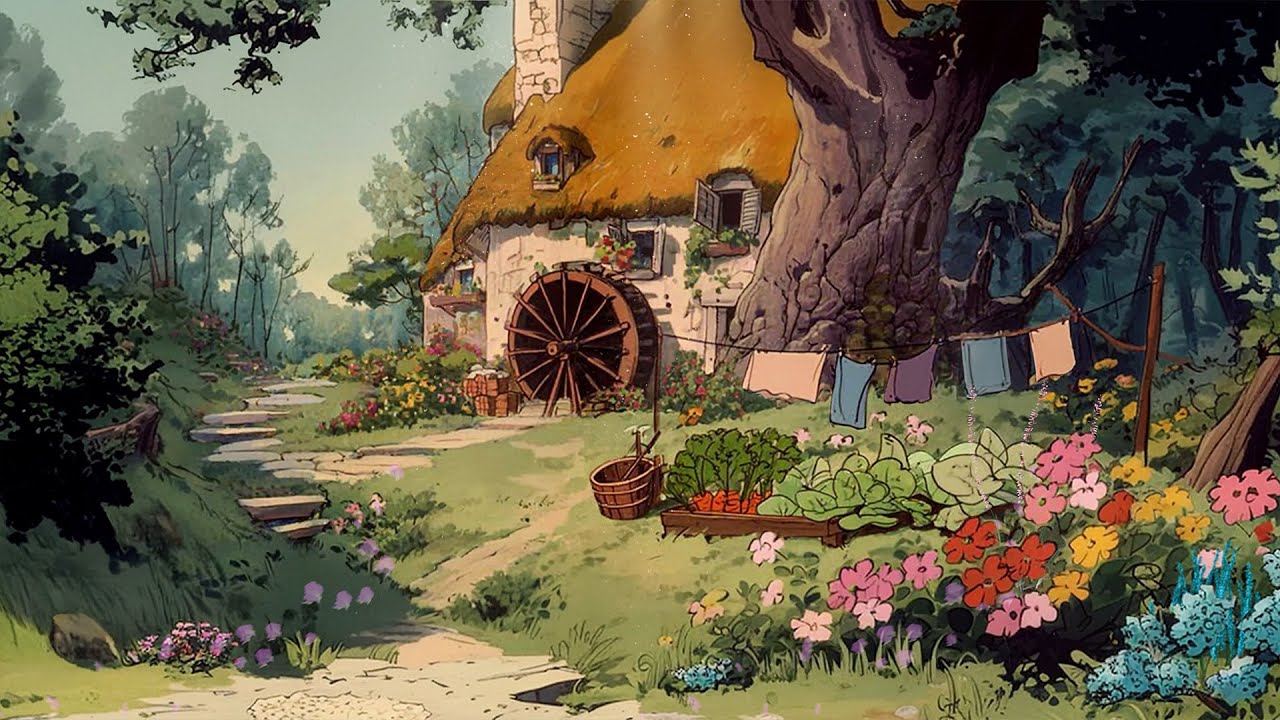 Dreamland Cozy Cottage Morning ✨ Disney Oldies Playing in Another Room | Relax, Sleep & Study