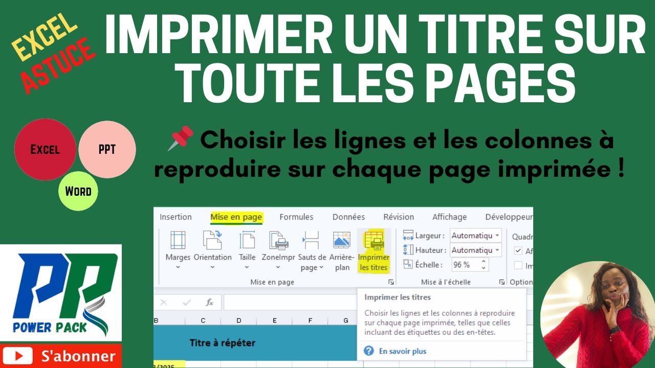 Excel : Comment répéter un titre sur chaque page à l’impression dans Excel ? 🖨️