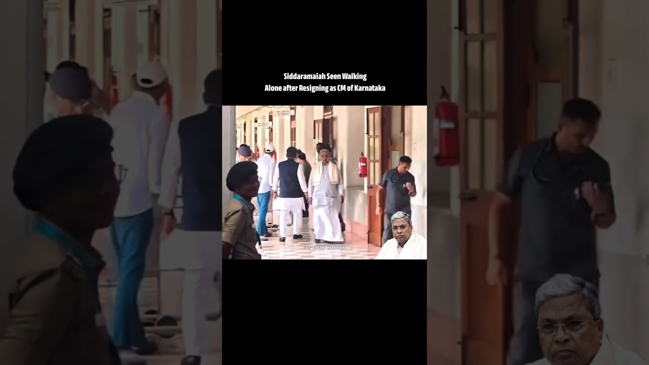 Siddaramaiah Seen Walking Alone after Resigning as CM of Karnataka! #shorts