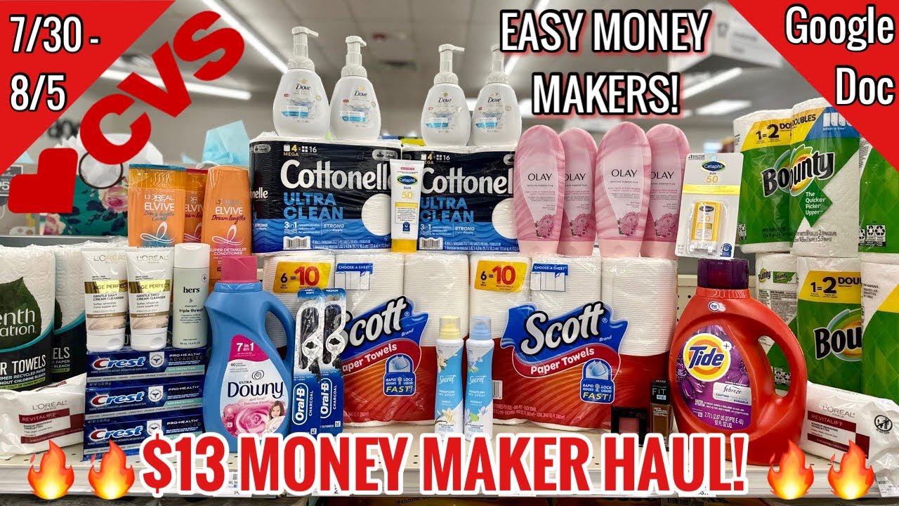 CVS Free & Cheap Couponing Deals & Haul | 7/30 - 8/5 | FREE + $13 Money Maker! | Learn CVS Couponing