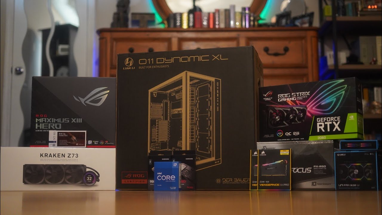 ASMR PC Build | Kintsugi inspired desk reveal | no commentary | near disaster with GPU