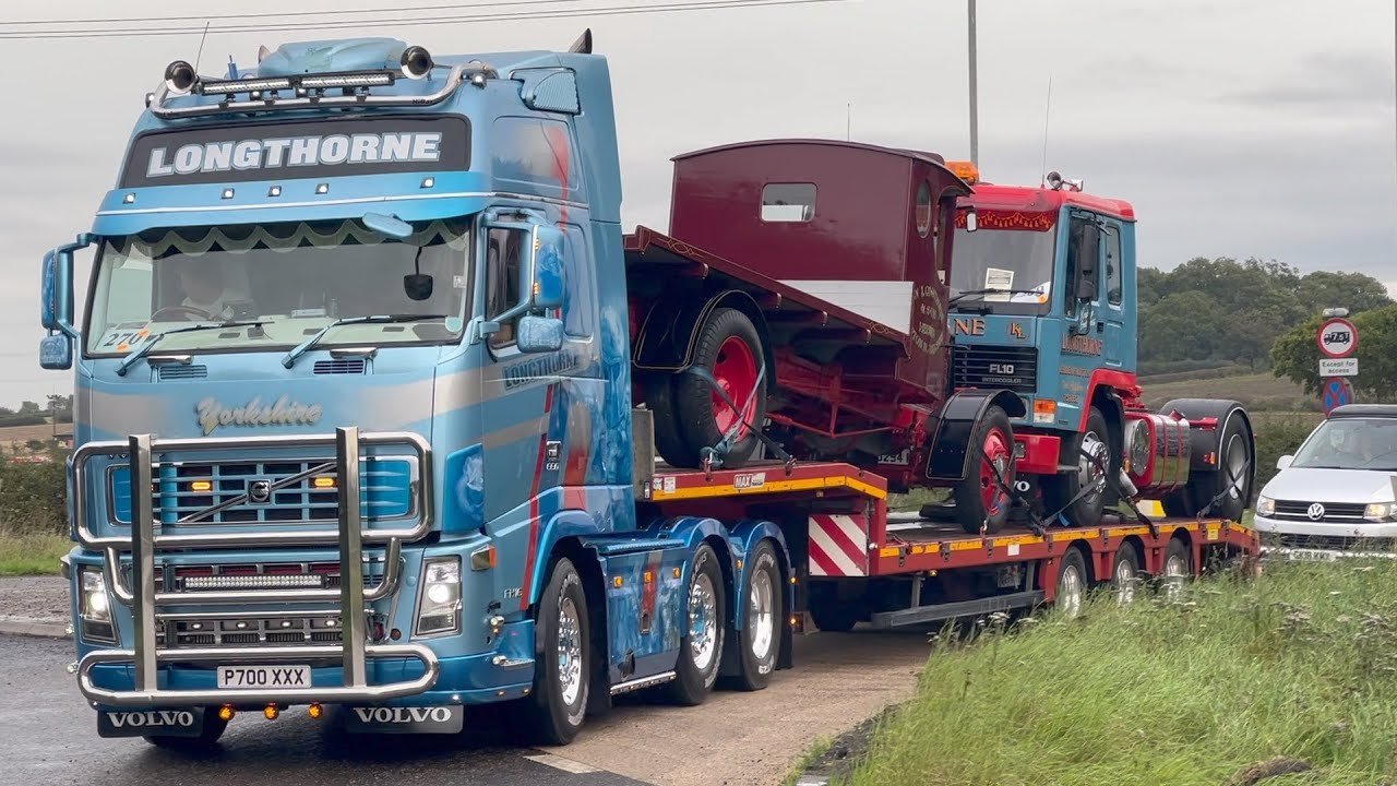 TRUCKFEST 🇬🇧 Original Newark UK 2023 | Part 2 Trucks Leaving Scania V8, DAF, Volvo open pipes sound